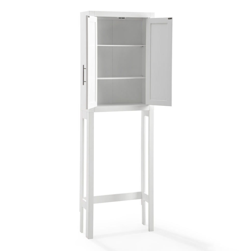 White/Nickel Wood/Metal Spacesaver D984