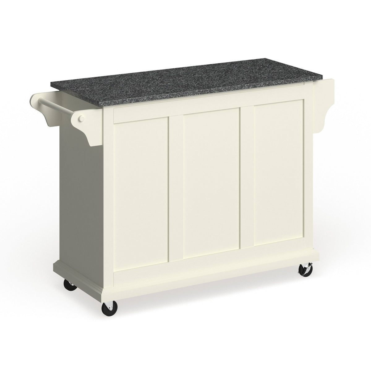 White Wood and Granite Kitchen Cart B560984