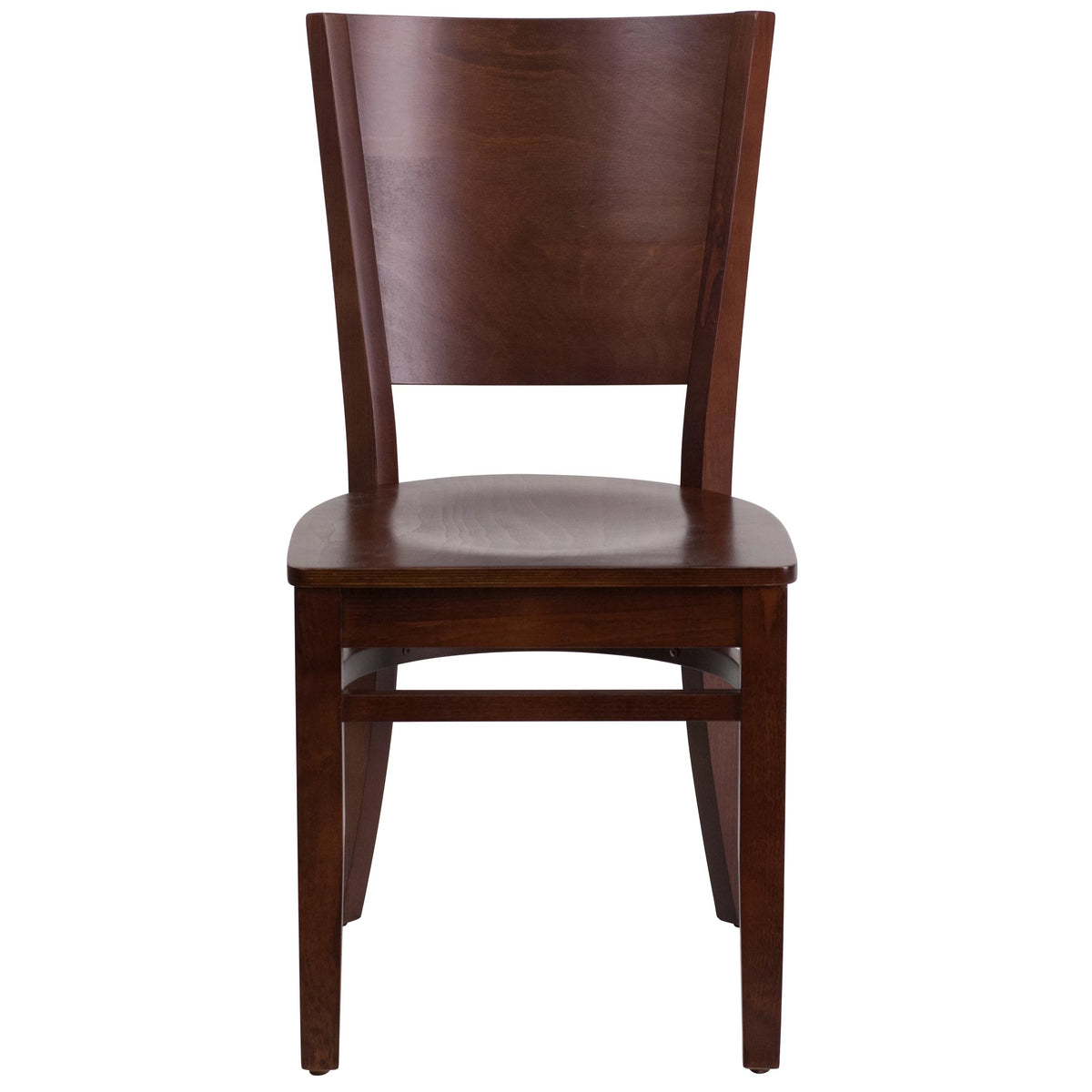 Solid Back Walnut Wood Restaurant Chair U72304