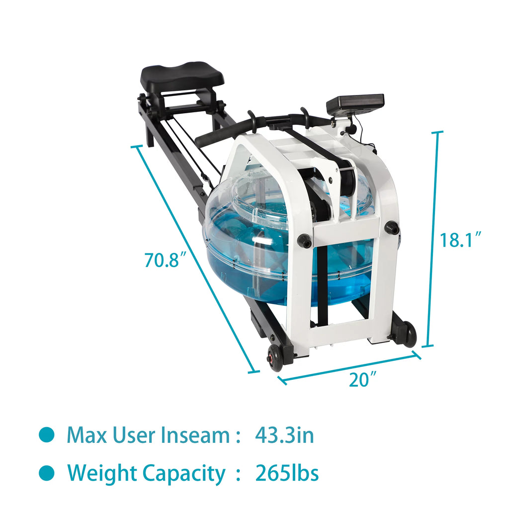 Rowing Machine with LCD Monitor, 330 lbs Weight Capacity, Adjustable T246