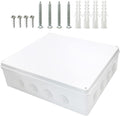 IP65 Junction Box ABS Plastic Waterproof Project Box White 7.9”×7.9”×3.1”inch Pack of 2 B750
