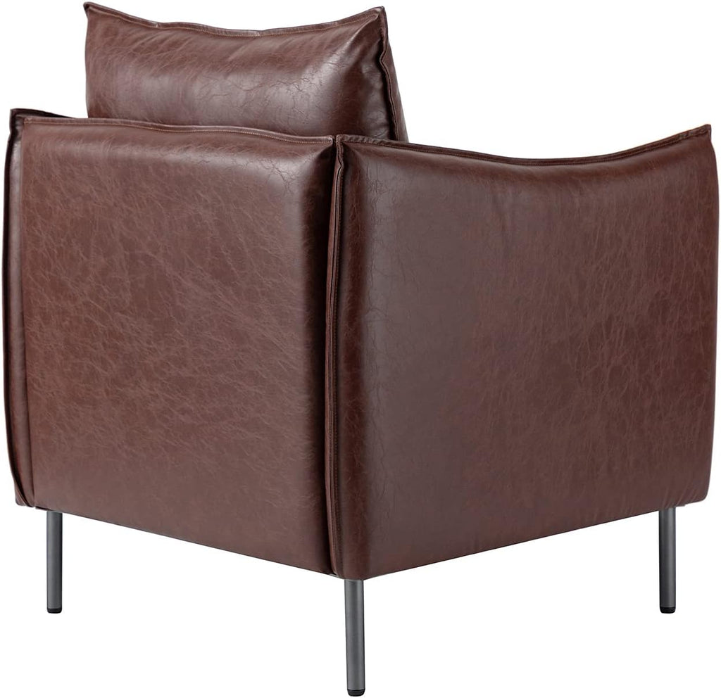 Leather Armchair Set Of 2, Brown H539254