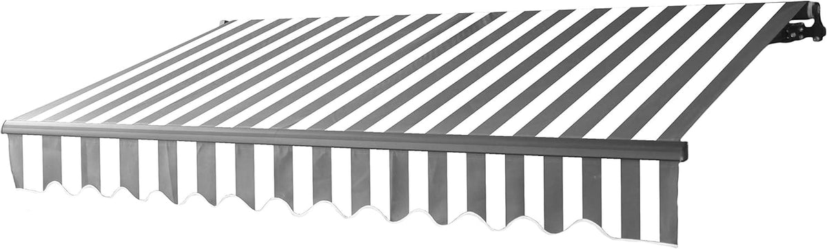 Black Retractable Patio Awning 10 x 8 Feet R336