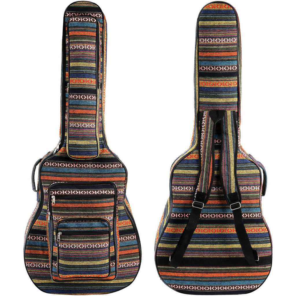 43 Inch Acoustic Guitar Gig Bag with Backpack Strap and 5 Pockets A6648