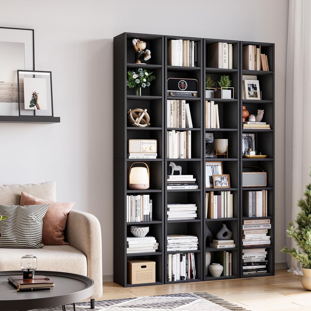71 Inches Tall Narrow 8-Tier Bookcase with Adjustable Shelves Z116298