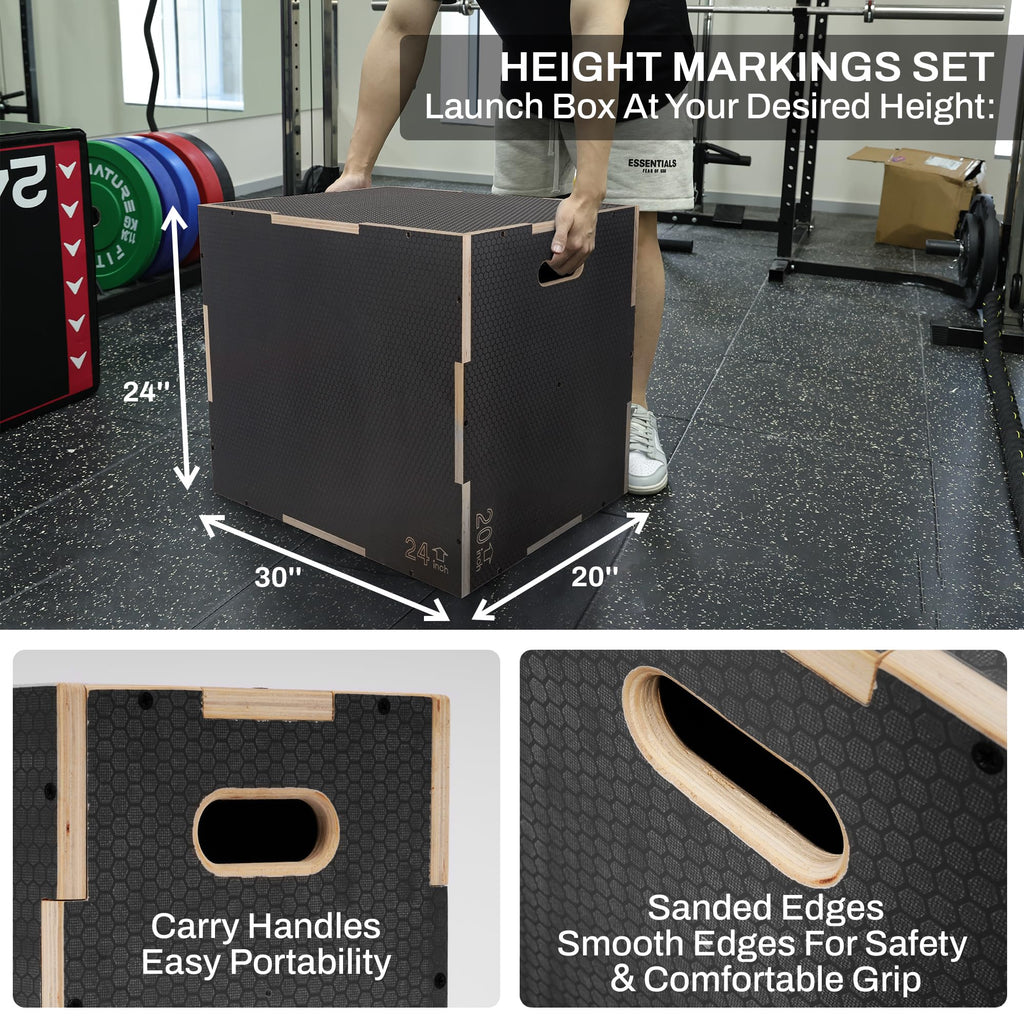 Wooden Plyo Box Jump Exercise Platform S3540