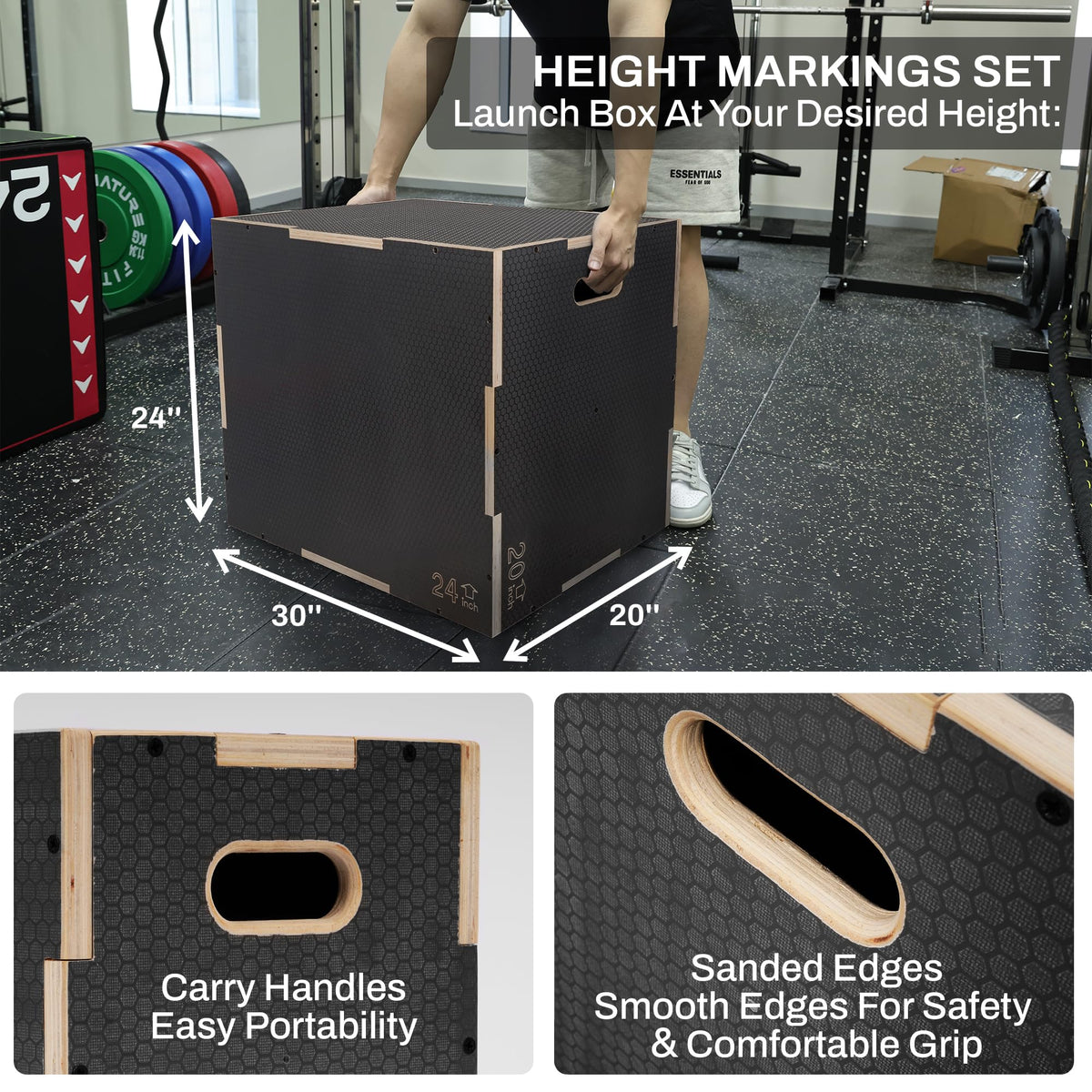 Wooden Plyo Box Jump Exercise Platform S3540