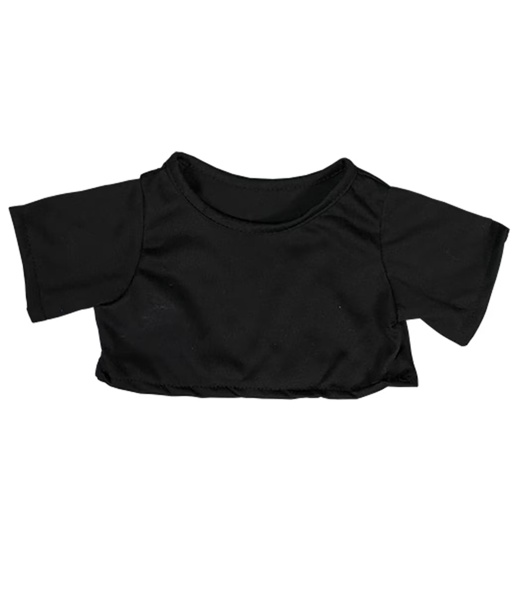 Black T-Shirt Teddy Bear Clothes Y2845