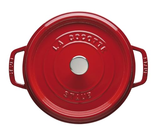 4 Qt. Round Cocotte Cherry Red E9296