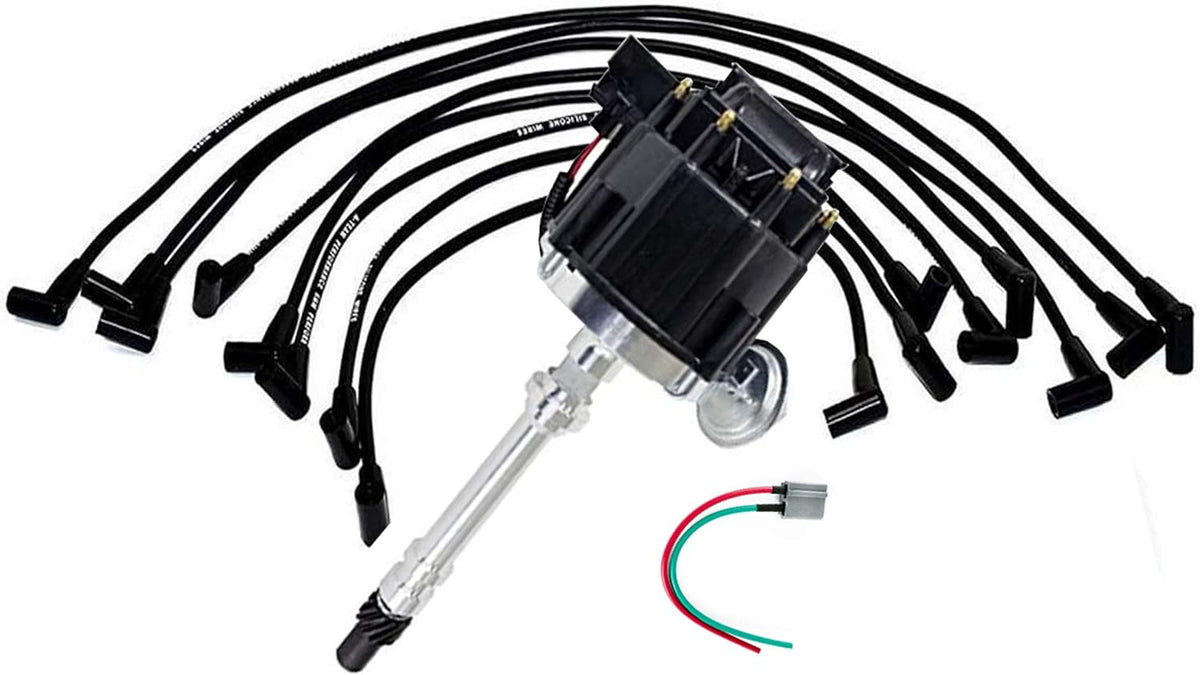 HEI Distributor Complete Kit with Spark Plug Wires and Pigtail Harness H644682