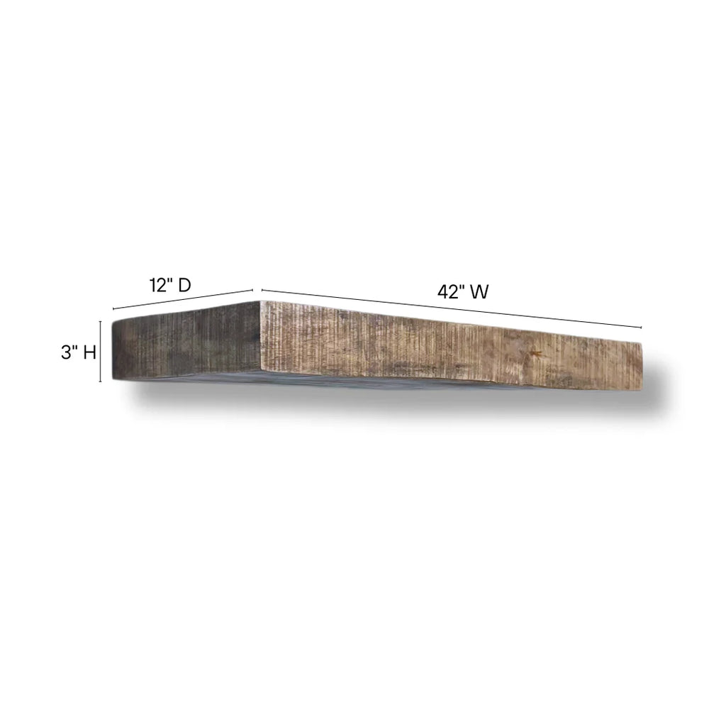 Mango Wood Wall Mounted Shelf N472