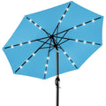 10ft Solar LED Lighted Patio Umbrella with Tilt Adjustment W534262
