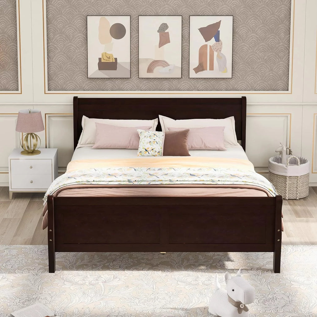 Full Platform Bed Frame with Headboard and Footboard I53455