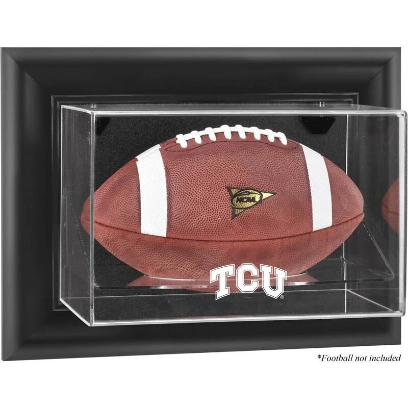 Black Framed Wall-Mountable Football Display Case D661