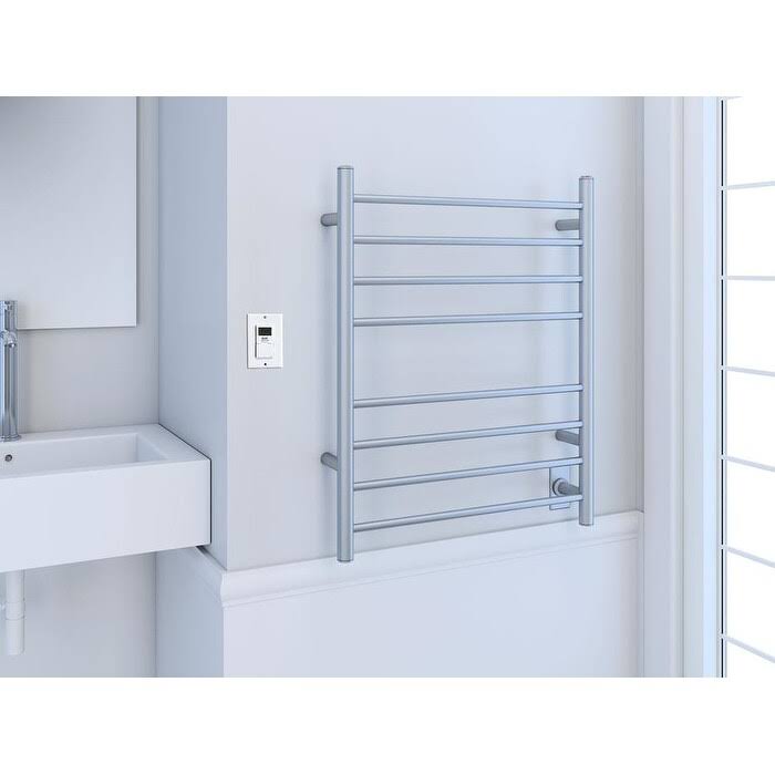 Dual 8-Bar Hardwired and Plug-In Towel Warmer in Brushed Stainless Steel N159918