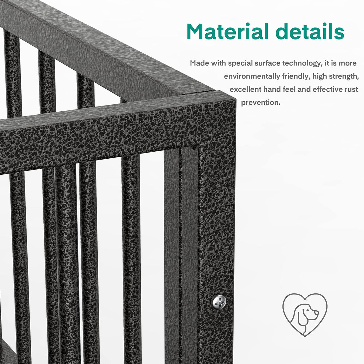36 Heavy Duty Metal Dog Kennel and Crate, Double Door, Black M3435