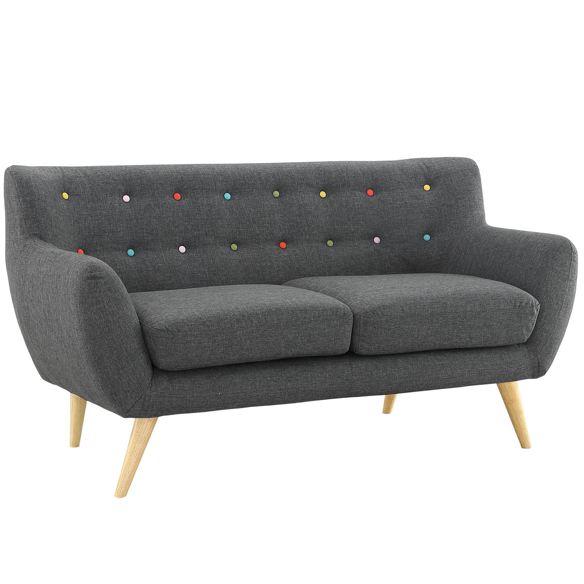 Grey Fabric Two PCS Living Room Set O387