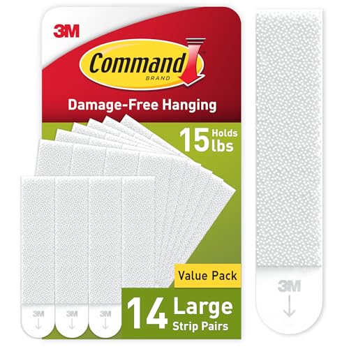 White Large Picture Hanging Strips, 14-Pairs R55024