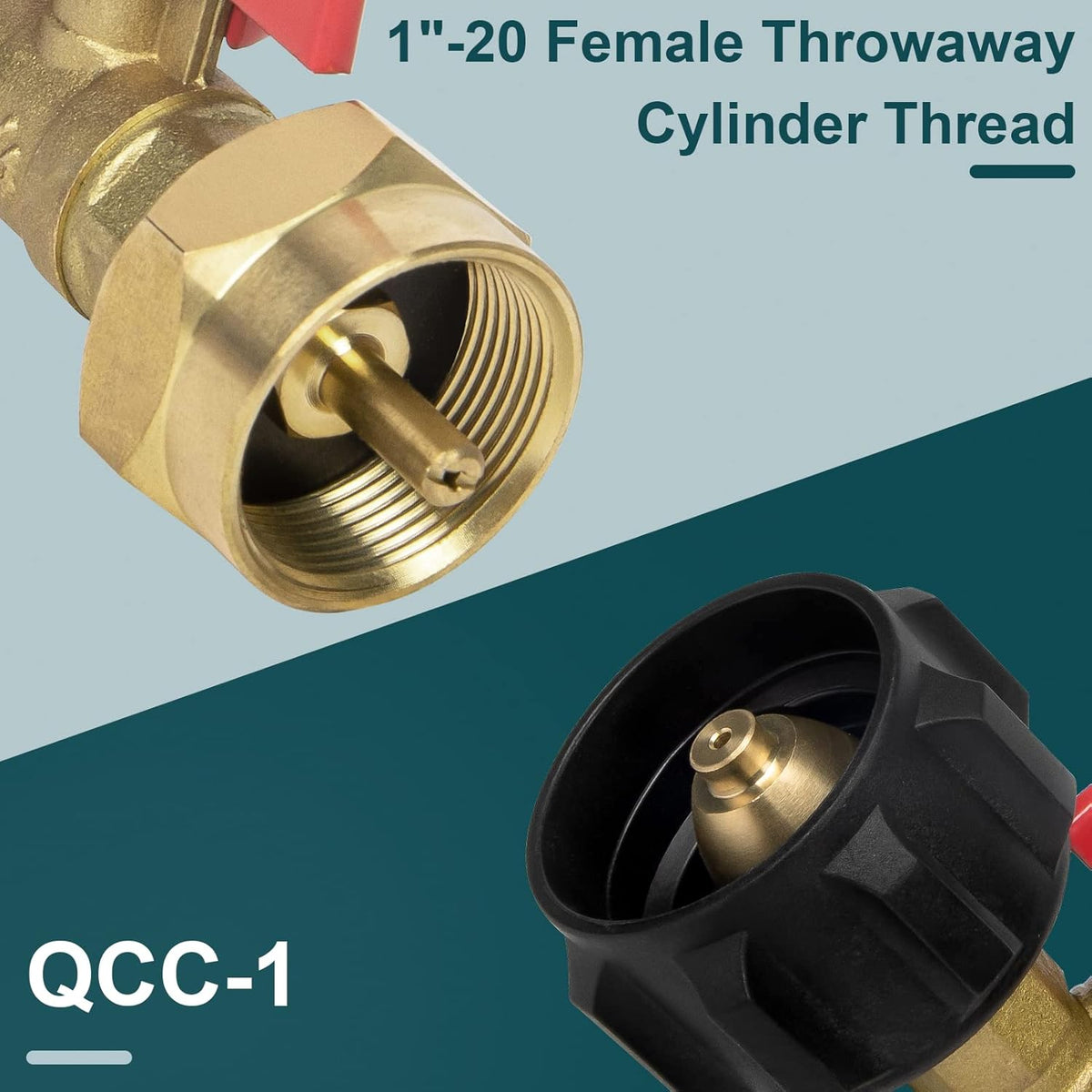 Propane Refill Adapter with Valve and Gauge, Brass S141