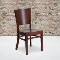 Solid Back Walnut Wood Restaurant Chair U72304