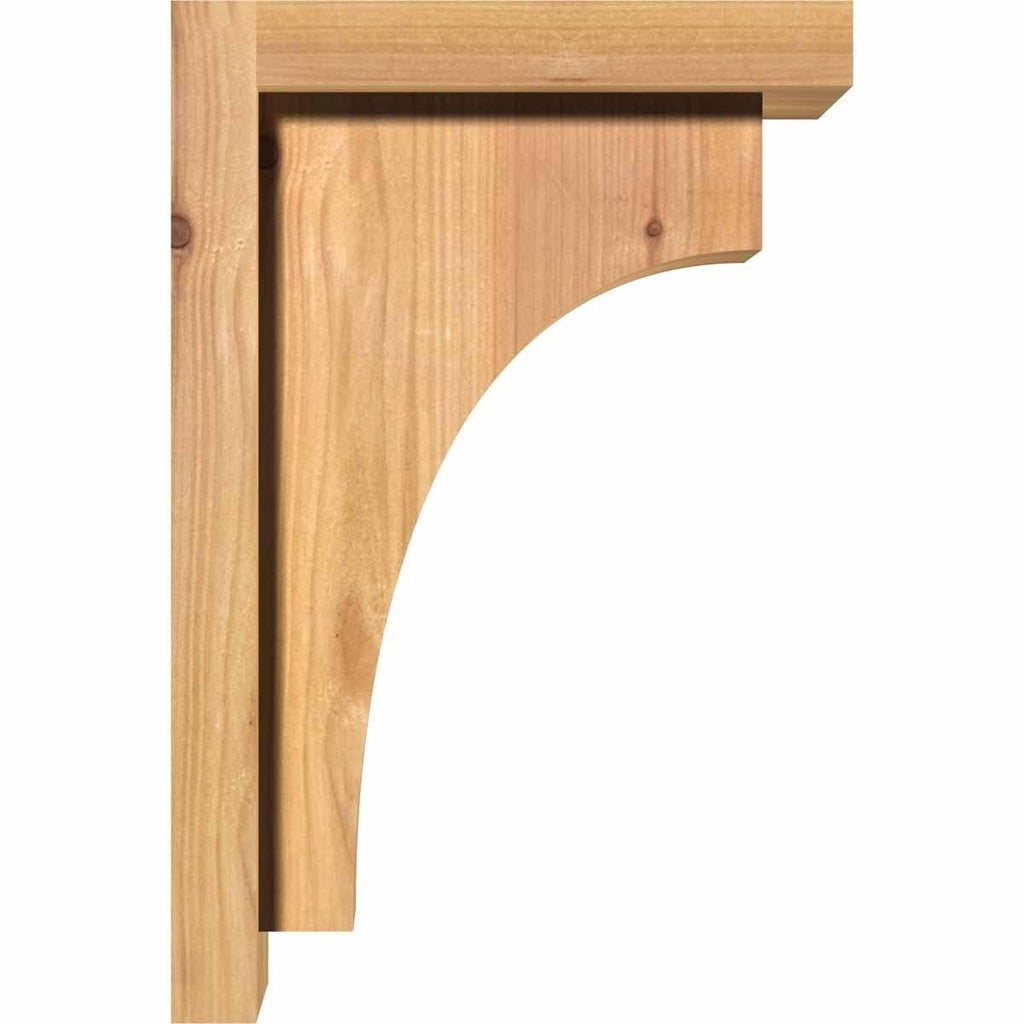 7 1/2x22W x 10x22D x 14x22H Western Red Cedar Corbel with Backplate W16855
