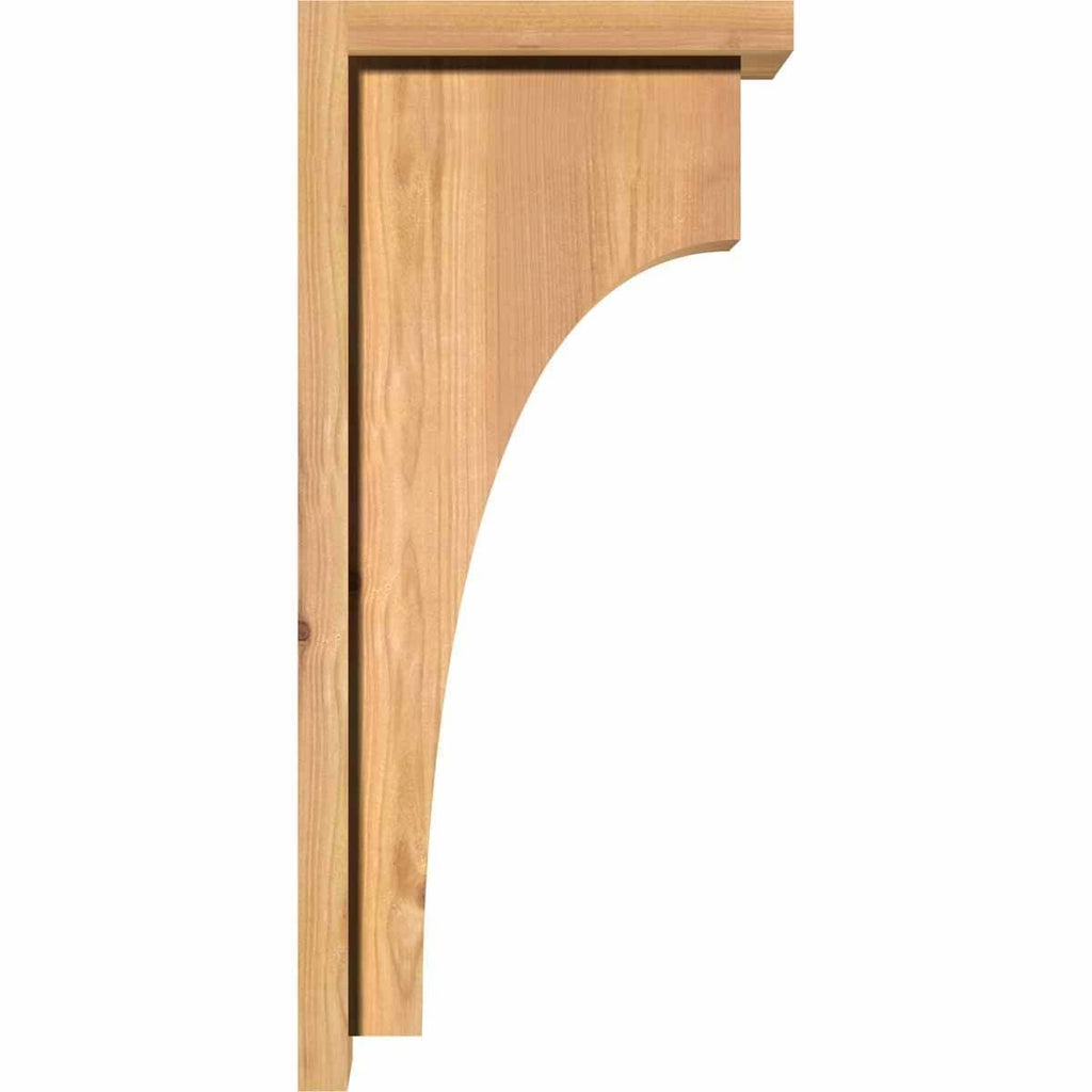 7 1/2x22W x 10x22D x 14x22H Western Red Cedar Corbel with Backplate W16855