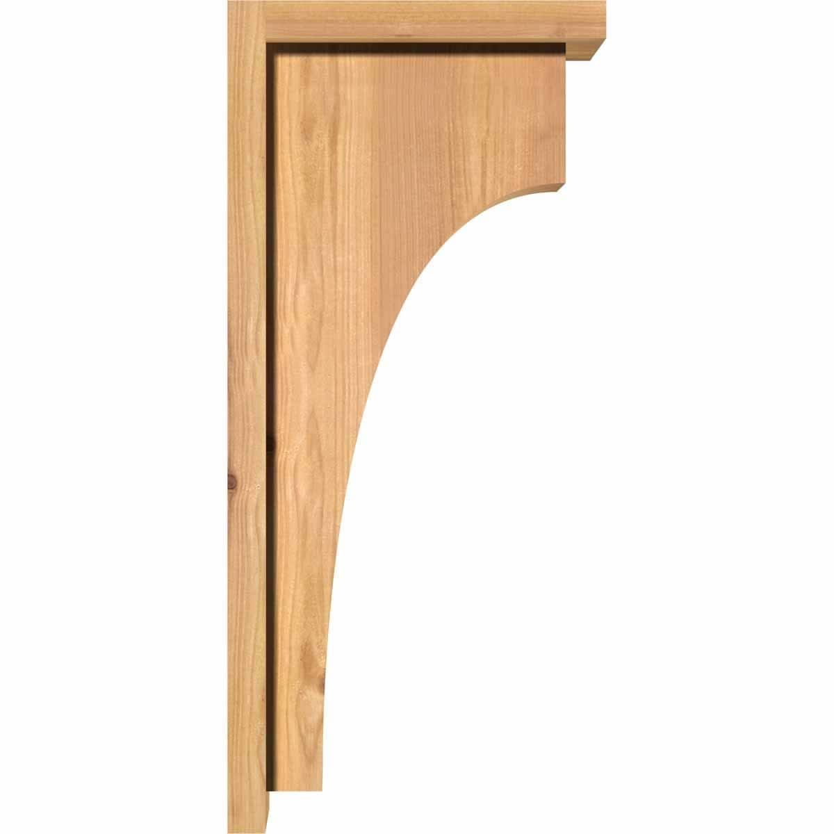 7 1/2x22W x 10x22D x 14x22H Western Red Cedar Corbel with Backplate W16855