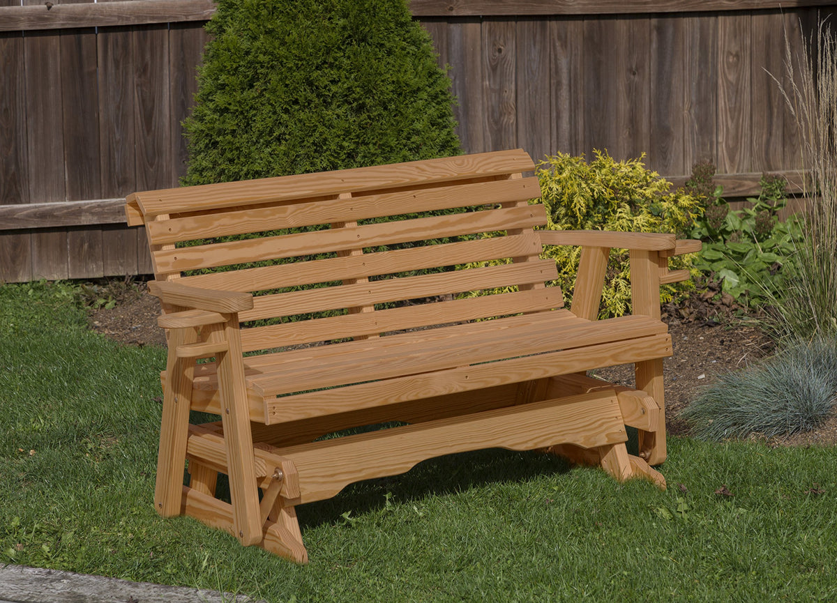 Brown 5 Feet Outdoor Glider with Cup Holders L8578