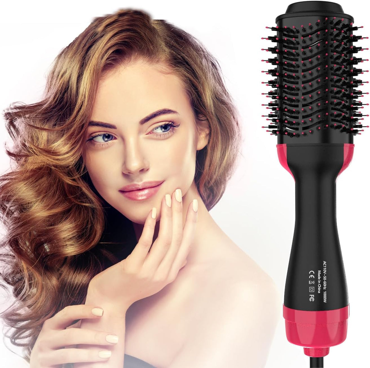 4 in 1 Hair Dryer Brush with Ceramic Titanium Barrel P876010