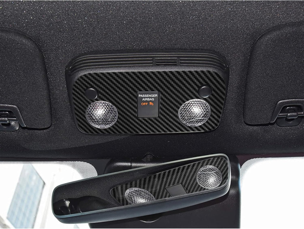 Carbon Fiber Texture Vinyl Wrap Interior Sticker 48PCS Black J43909
