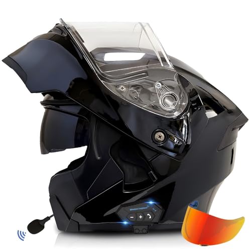 Full Face Flip up Bluetooth Motorcycle Helmet with Dual Speaker W2932