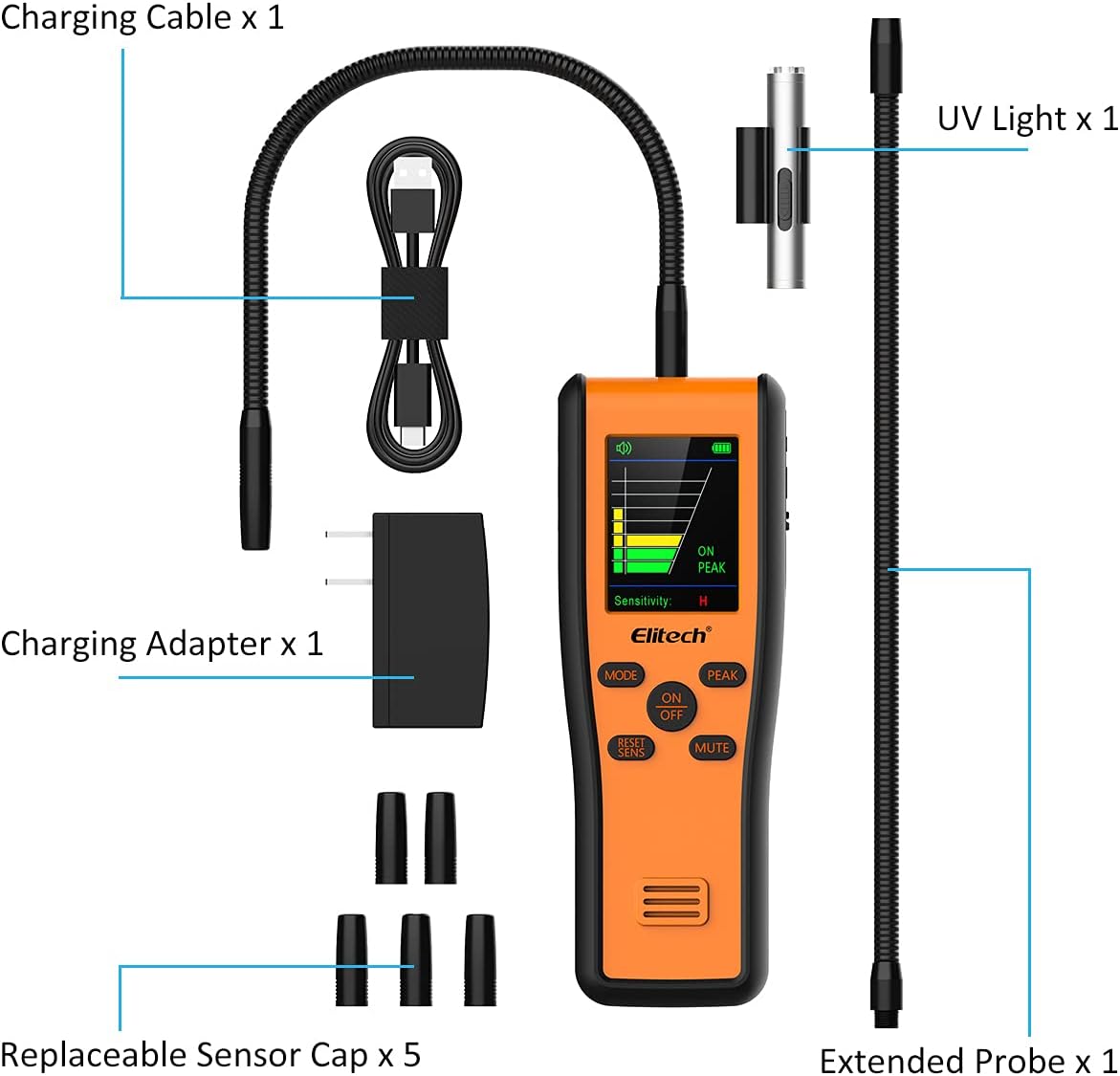 HVAC Refrigerant Leak Detector with Infrared Sensor U873