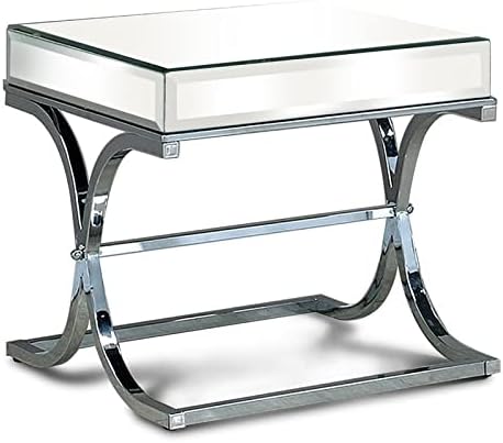 Contemporary Glass Top End Table F4833