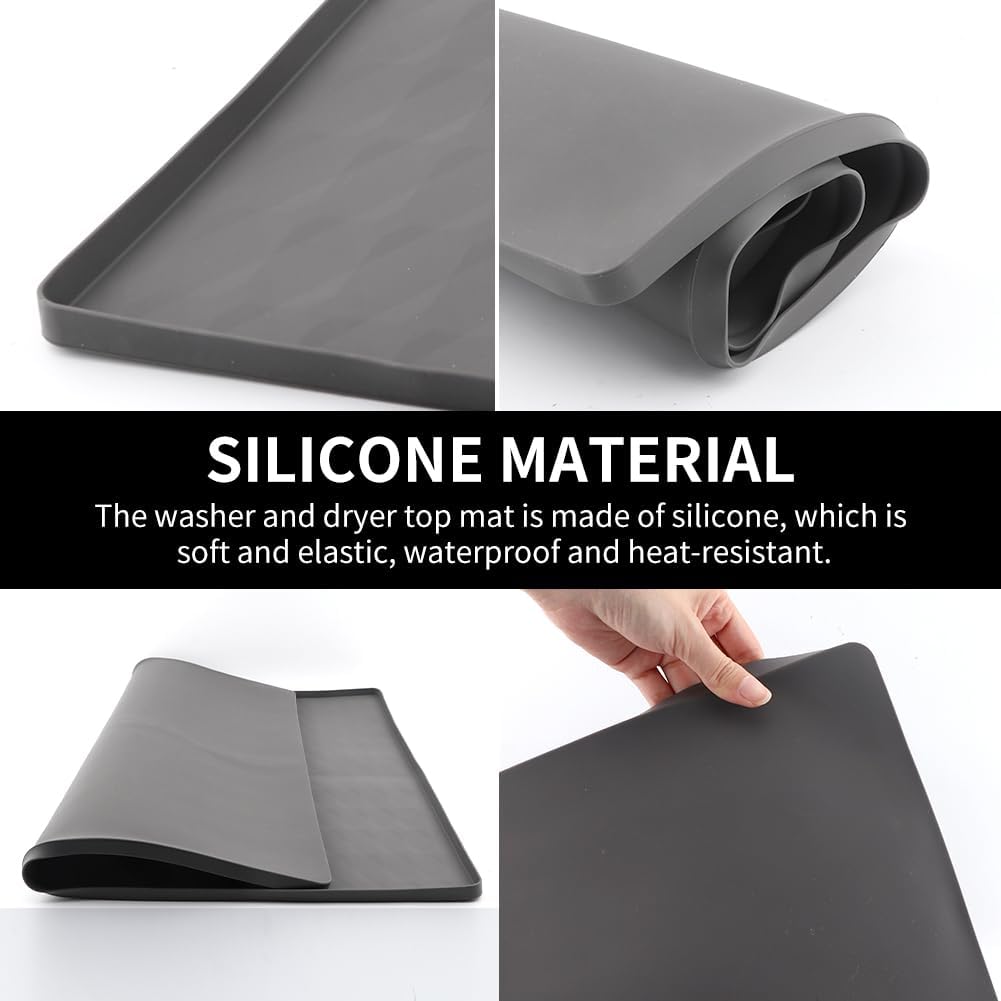 23.6'' x 19.7'' Silicone Non-slip Washer and Dryer Top Protector Mat J62001