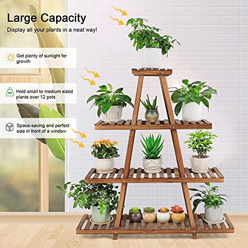 4 Tier Wood Plant Stand H720