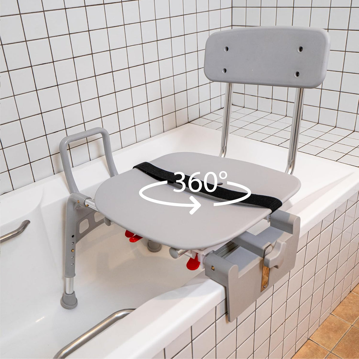 Tub-Mount Swivel Transfer Bench, 350 LBs F657064