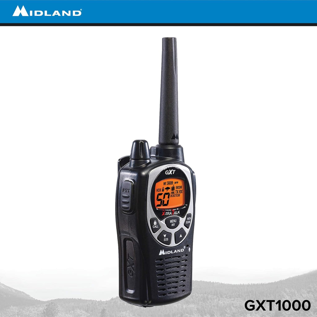 GMRS Two Way Radio with NOAA Weather Scan and Alert, 50 Channels, 10 Radios K478240