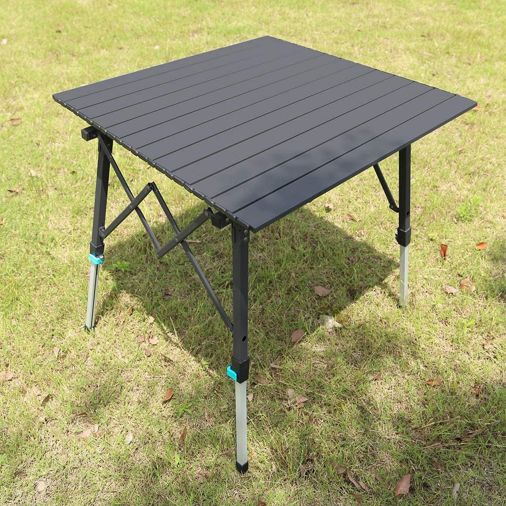 Height Adjustable Aluminum Folding Camping Table with Carry Bag Y942118