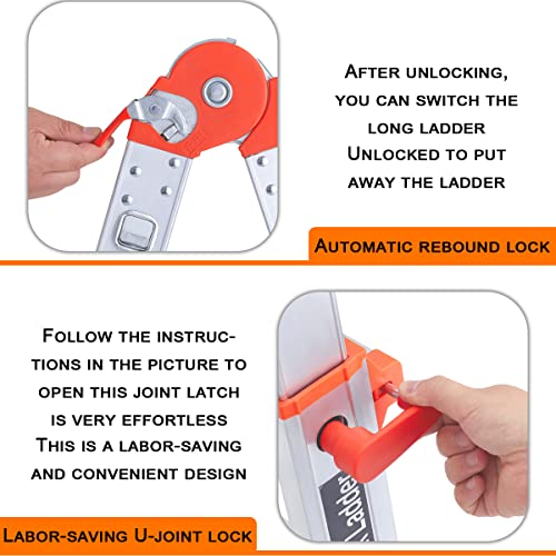 5 Step 17 Ft Anti-Slip Multi Position Aluminum Ladder T53683