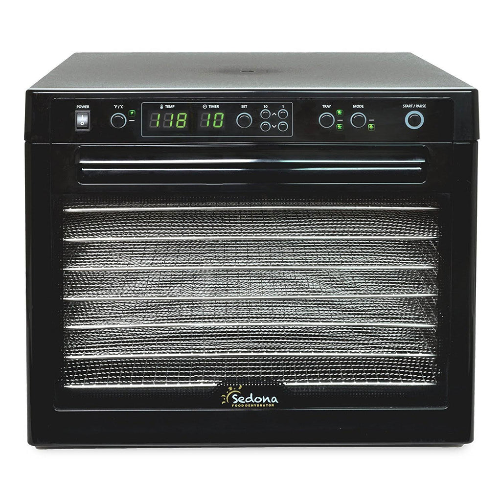 Black Digital Food Dehydrator with Stainless Steel Trays Y62511