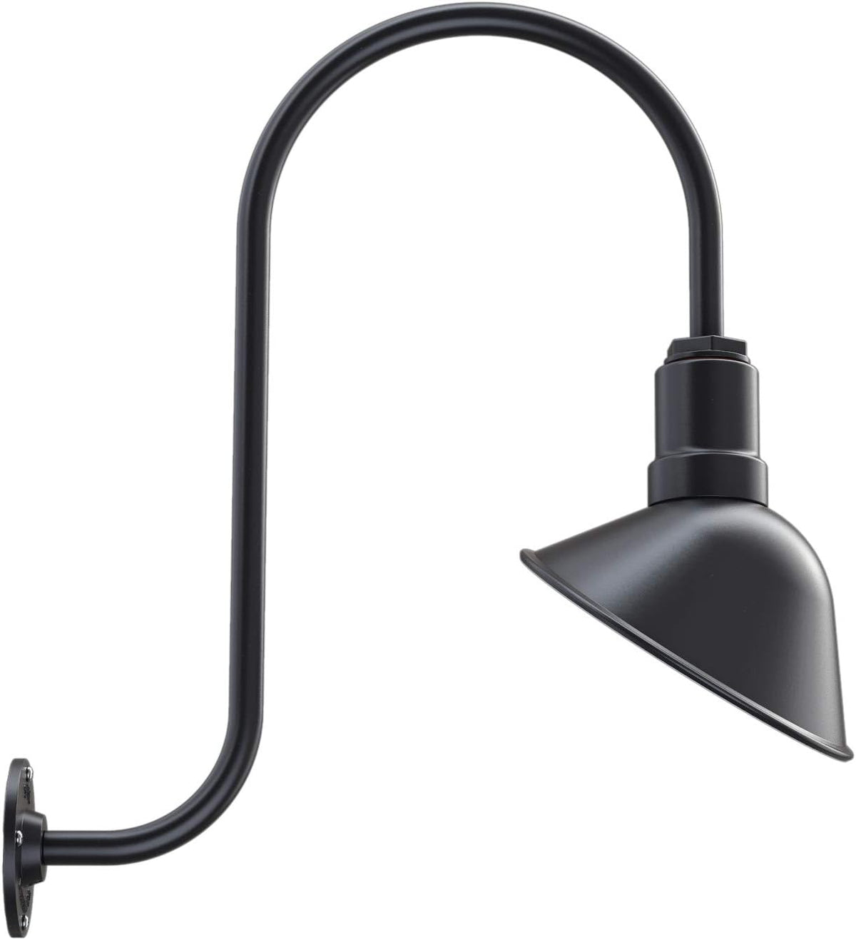 9 inch Dome 11 inch Straight Arm Matte Black Sign Light Q917