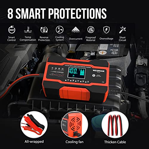 10-Amp Smart Battery Charger 12V 24V R427