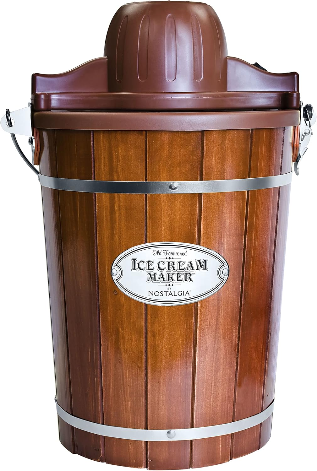 Dark Wood 6 Quart Electric Ice Cream Maker X7017