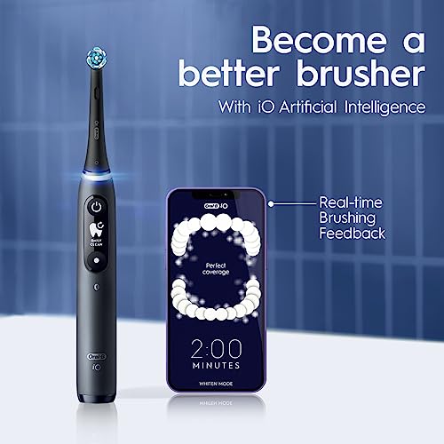 Black Rechargeable Electric Toothbrush with 5 Cleaning Settings, 2 Replacement Heads, Travel Case E35720