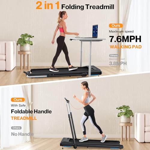 Under Desk Treadmill with Incline, 320+ lbs Capacity C5756