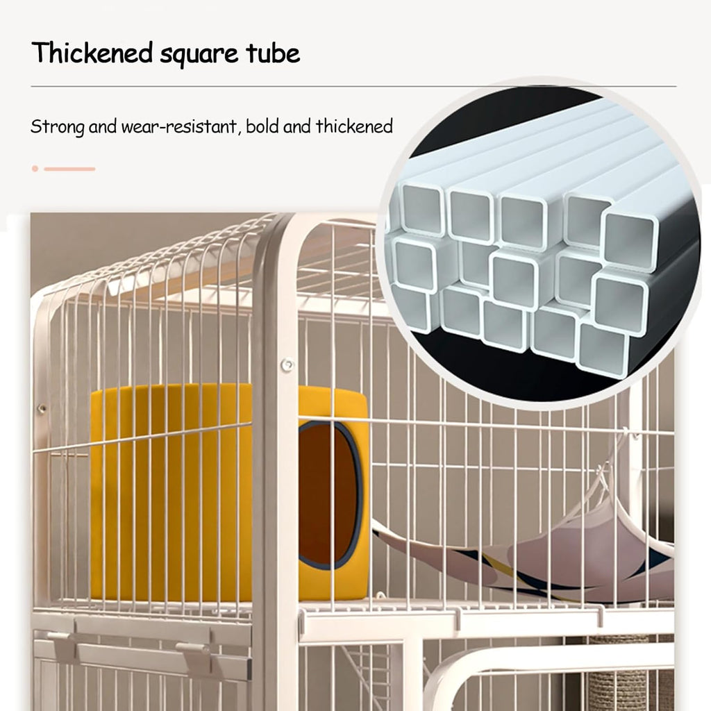 Large 2/3 Tier Cat Cage with Cat Litter Box O5259