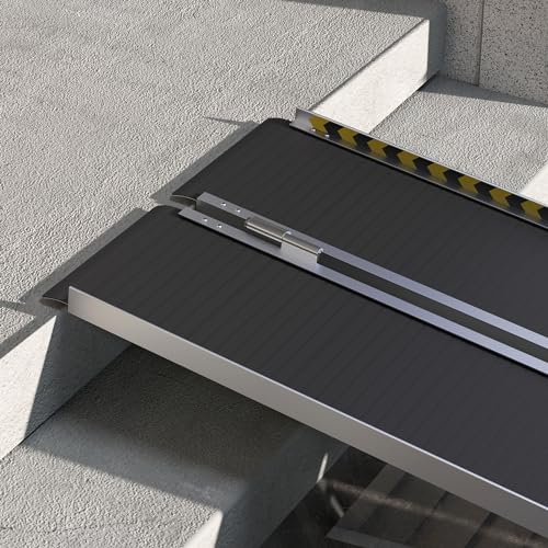8FT Foldable Aluminum Wheelchair Ramp with Non-Slip Surface P437935