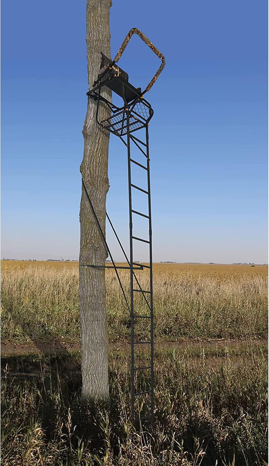 Black 17 ft 1-Person Ladder Tree Stand R853