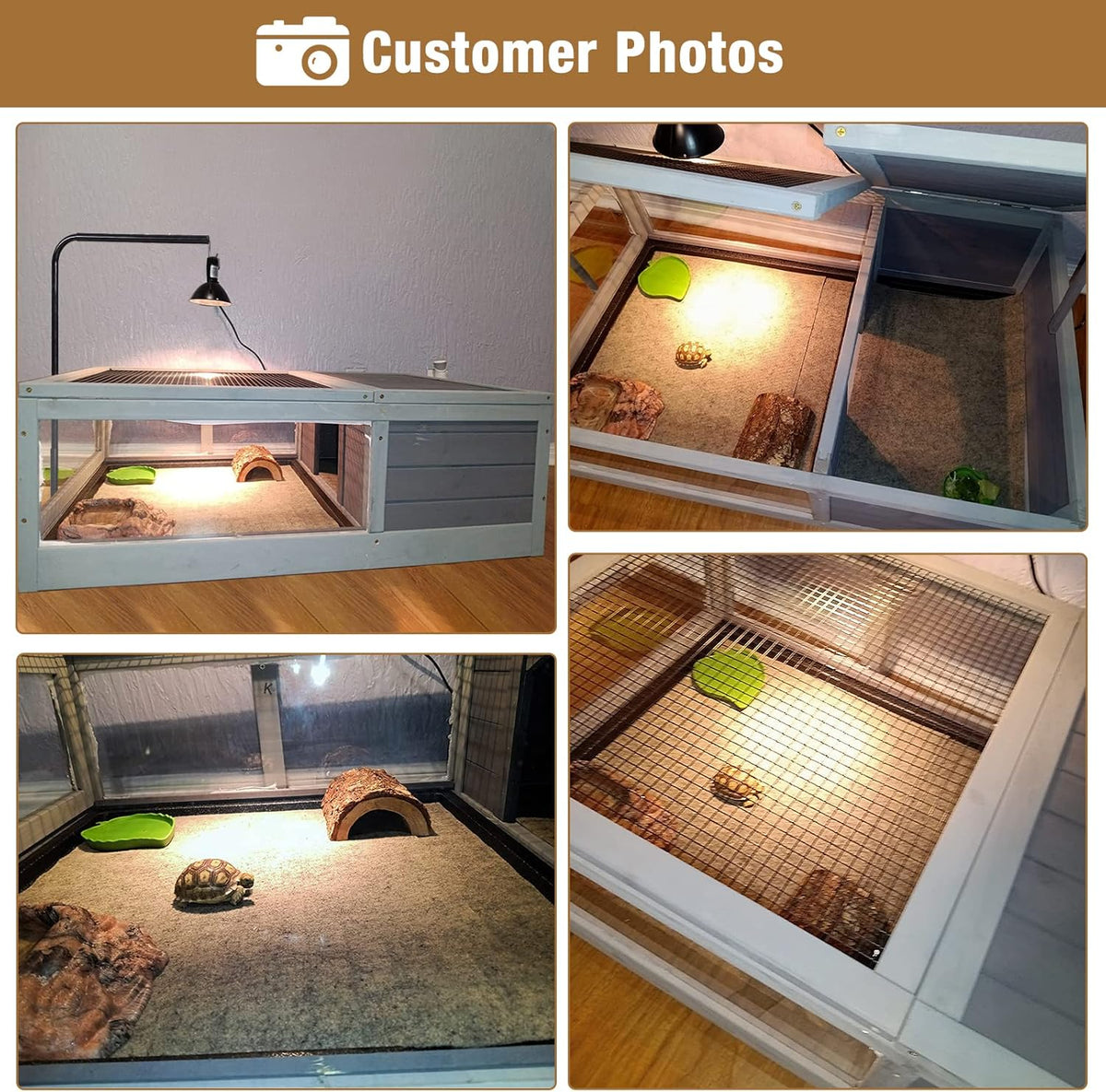 Wooden Tortoise House Habitat with Light Support P873