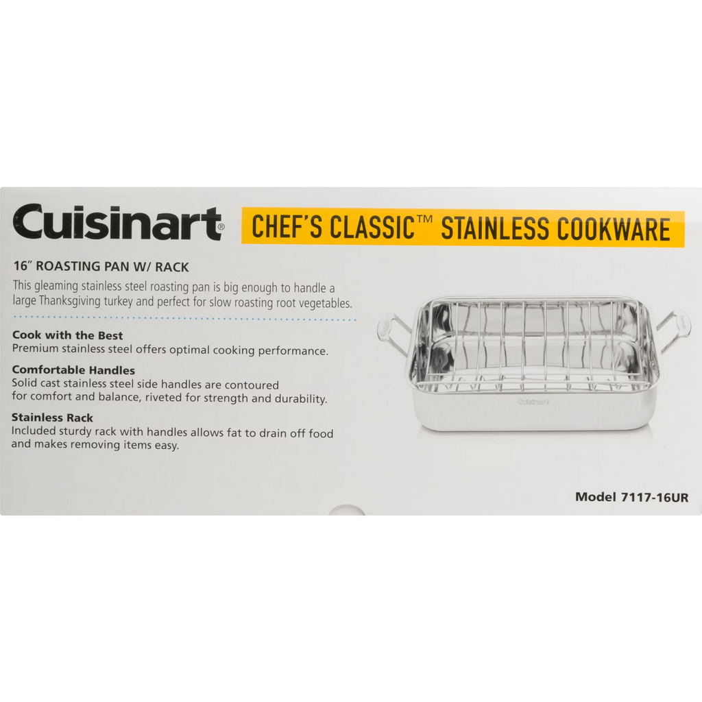 Stainless Steel 16" Roasting Pan with Rack A963
